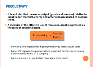 L2MT Competitiveness and Productivity
