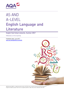 AS and A-level English