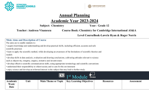 Yearly Planning - AY 2023-2024 Grades 12