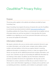 CloudWise Privacy Policy