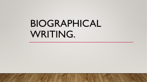 Biographical writing