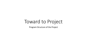 Toward to Project - Program Structure