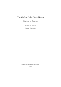 The Oxford Solid State Basics Solutions