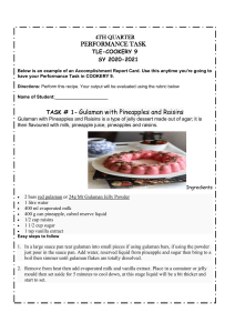 PERFORMANCE TASK -COOKERY 9 2021