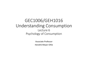 Week 6 Psychology of Consumption public 2023