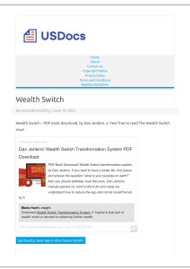 Wealth Switch Pdf E-Book
