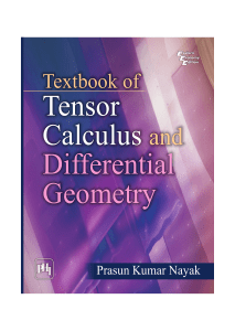 Tensor calculus and differential geometry