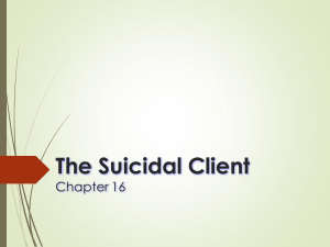 Chapter 16 - The Suicidal Client