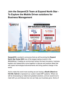 Join SerpentCS at Expand North Star - To explore the future of ERP technology