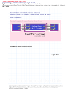 RLC Circuit Transfer Functions KSB 03 Aug 2020