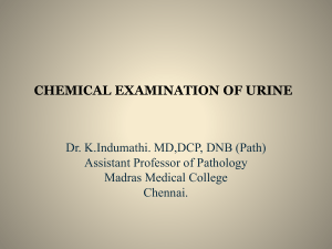 urine examination - chemical