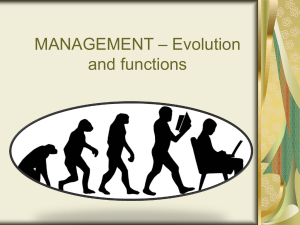 Basic Management Concepts & Evolution