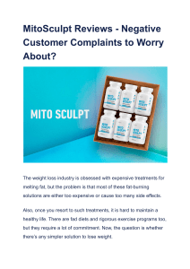 MitoSculpt Reviews - Negative Customer Complaints to Worry About 