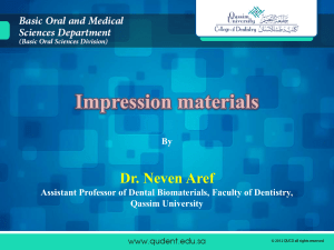 1- impression materials - Dr Neveen