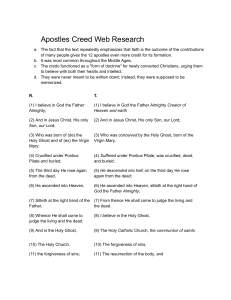 Copy of Apostles and Nicene Web Research