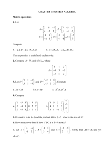 Linear Algebra - Exercises (Homework)