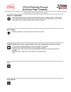 Planning Process Summary Page Template Fillable