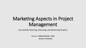 Marketing Aspects in Project Management