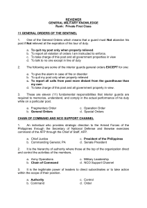 GENERAL MILITARY KNOWLEDGE Reviewer  VERSION 2