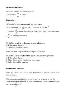 Differentiation Notes PDF