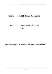 LEED Green Associate Exam Dumps