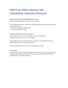 Inversion Removal Job Scheduling