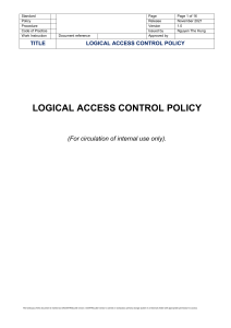 211124 FRS IT - Logical Access Control Policy