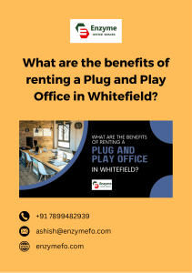What are the benefits of renting a Plug and Play Office in Whitefield