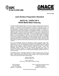 NACE No 1 SSPC SP 5