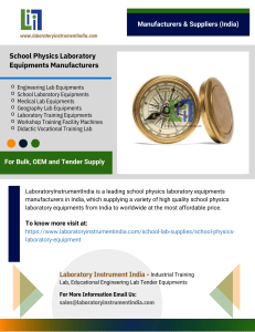 School Physics Laboratory Equipment Manufacturers
