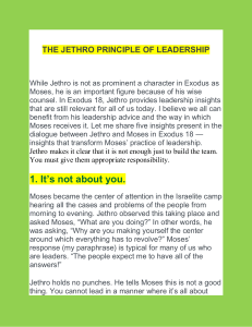 JETHRO PRINCIPLES OF LEADERSHIP