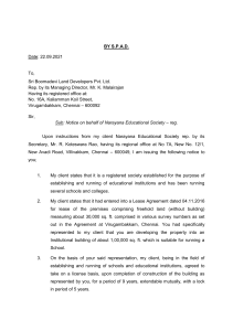 Narayana Group legal notice VADAPALANI SITE