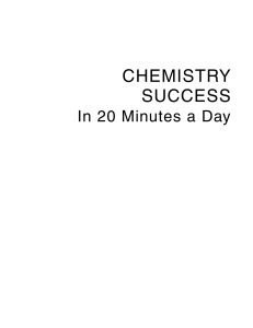 chemistry success in 20 minutes a day