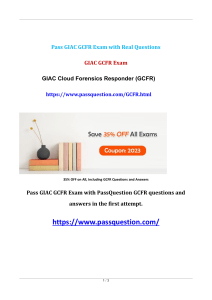 GIAC Cloud Forensics Responder (GCFR) Exam Questions