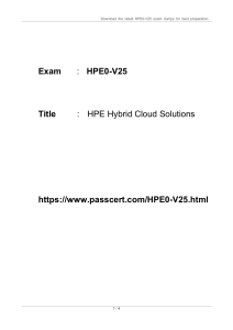 Updated HP Certification HPE0-V25 Dumps With Explanation