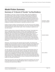 Model Fiction Summary