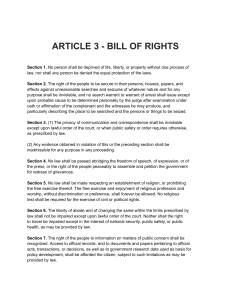 ARTICLE 3 - BILL OF RIGHTS