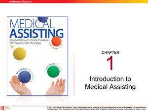 Introduction Medcial Assiseting Chapter 01