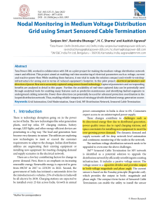Nodal Monitoring in Medium Voltage Distribution Grid using Smart Sensored Cable Termination 