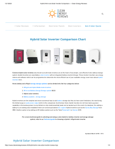 Hybrid All-in-one Solar Inverter Comparison — Clean Energy Reviews