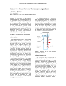 Helium Two-Phase Flow in Thermosiphon Open Loop