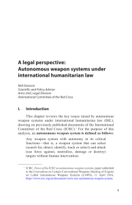 autonomous weapon systems under international humanitarian law