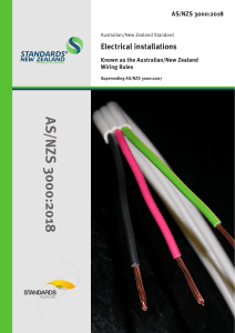 AS NZS 3000-2018 Electrical Installations-Wiring Rules - Superseding 2007+A2