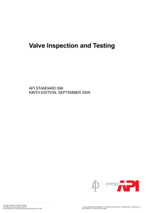 API STD 598 2009 - Valve Inspection and Testing