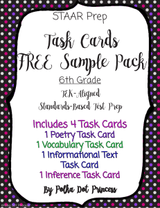 Task Card Sample Pack