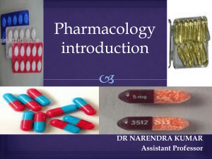 T1 Pharmacology Introduction