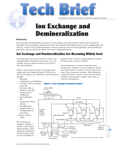 Ion exchange demineralization