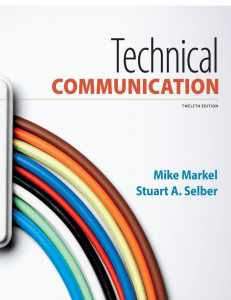 Technical and communication by Mike Markel Stuart A Selber