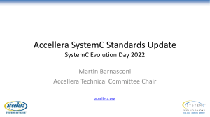 systemc standards update sced2022