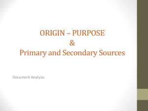 Origin and Purpose
